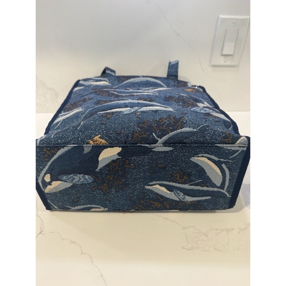 Orca Handbag Tote Purse Clean Whale Zipper - Picture 5 of 9